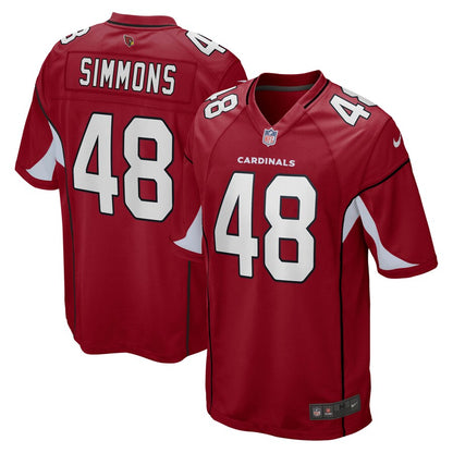 Arizona Cardinals Isaiah Simmons Cardinal Draft First NFL jersey front view