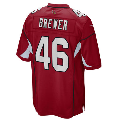 Arizona Cardinals Aaron Brewer Cardinal NFL jersey front view