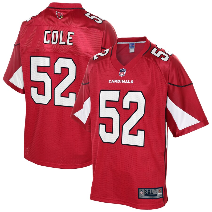 Arizona Cardinals Mason Cole Big Tall Cardinal NFL jersey front view