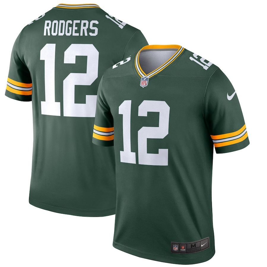Green Bay Packers Aaron Rodgers Legend NFL jersey front view