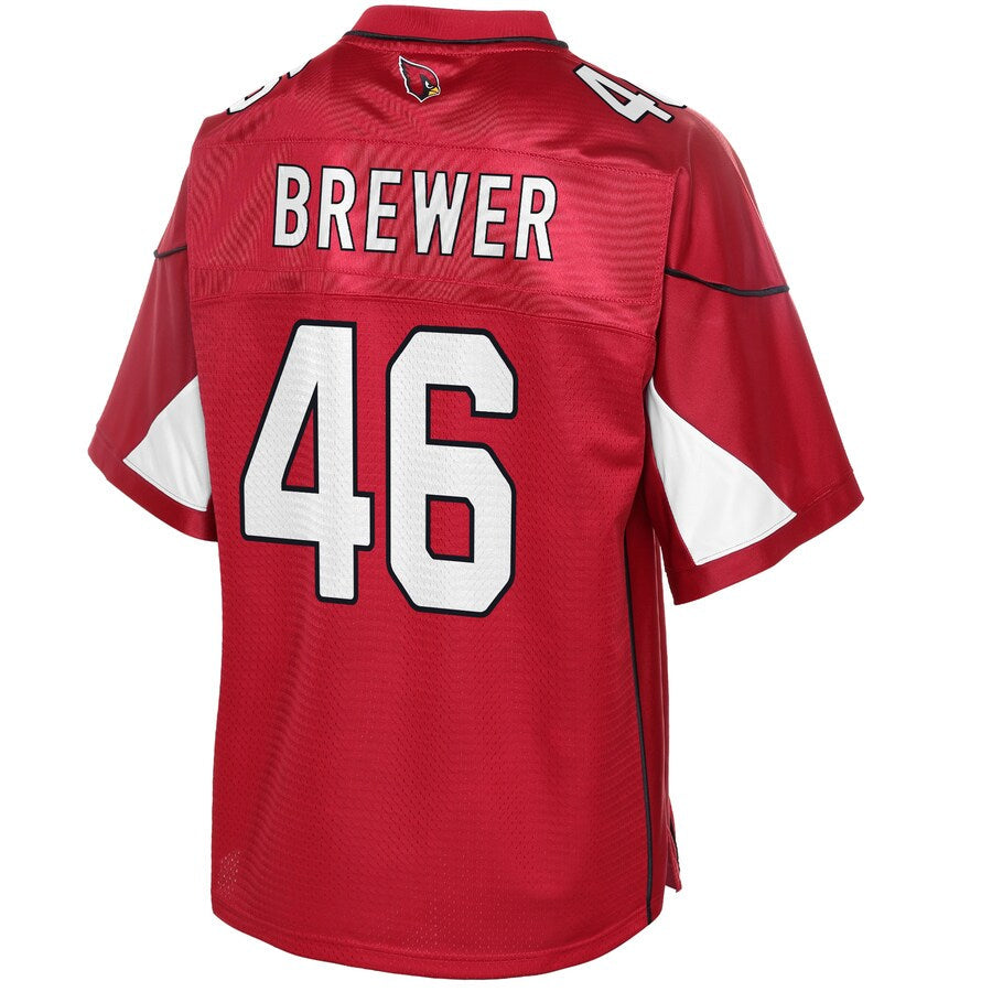 Arizona Cardinals Aaron Brewer Cardinal NFL jersey front view