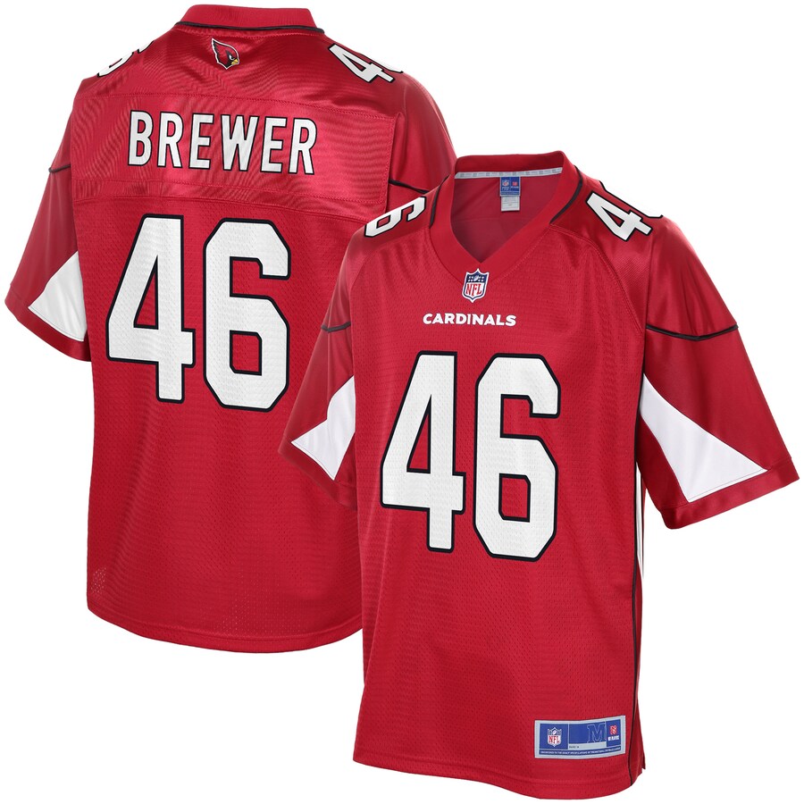 Arizona Cardinals Aaron Brewer Cardinal NFL jersey front view
