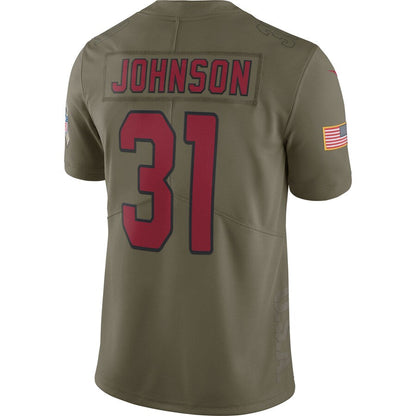 Arizona Cardinals David Johnson Salute To Service NFL jersey front view