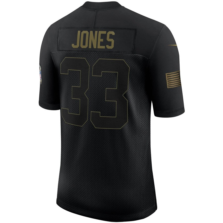 Green Bay Packers Aaron Jones Salute To Service NFL jersey front view