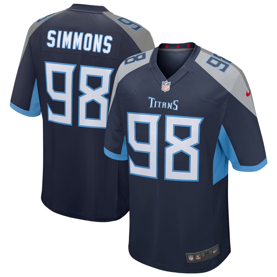 Tennessee Titans Jeffery Simmons NFL jersey front view