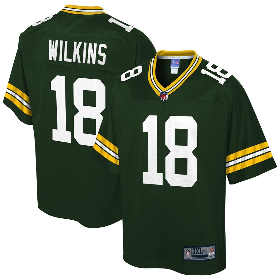 Green Bay Packers Manny Wilkins Big Tall NFL jersey front view