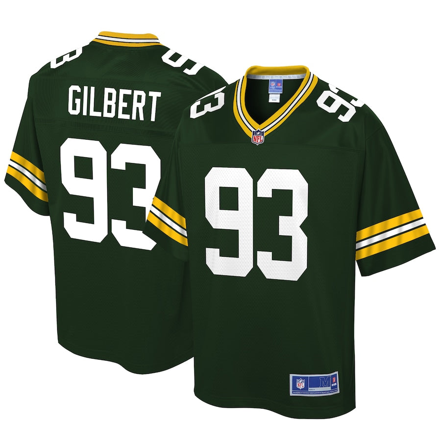 Green Bay Packers Reggie Gilbert Big Tall NFL jersey front view
