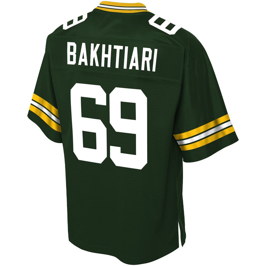 Green Bay Packers David Bakhtiari Big Tall NFL jersey front view