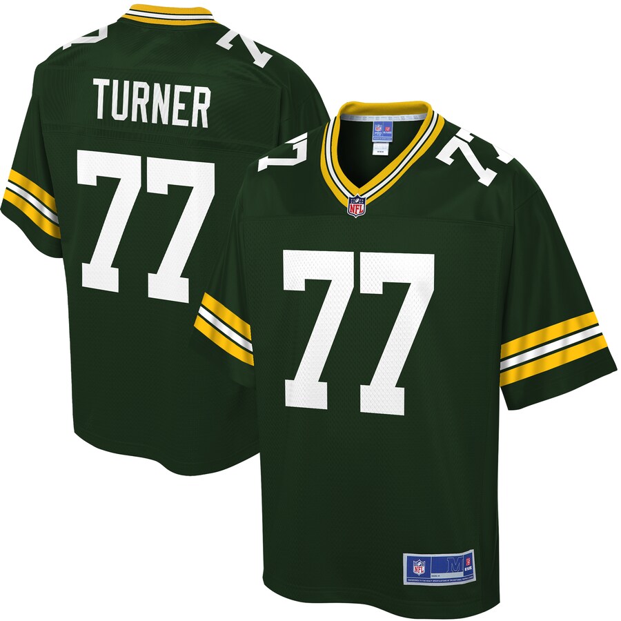 Green Bay Packers Billy Turner NFL jersey front view