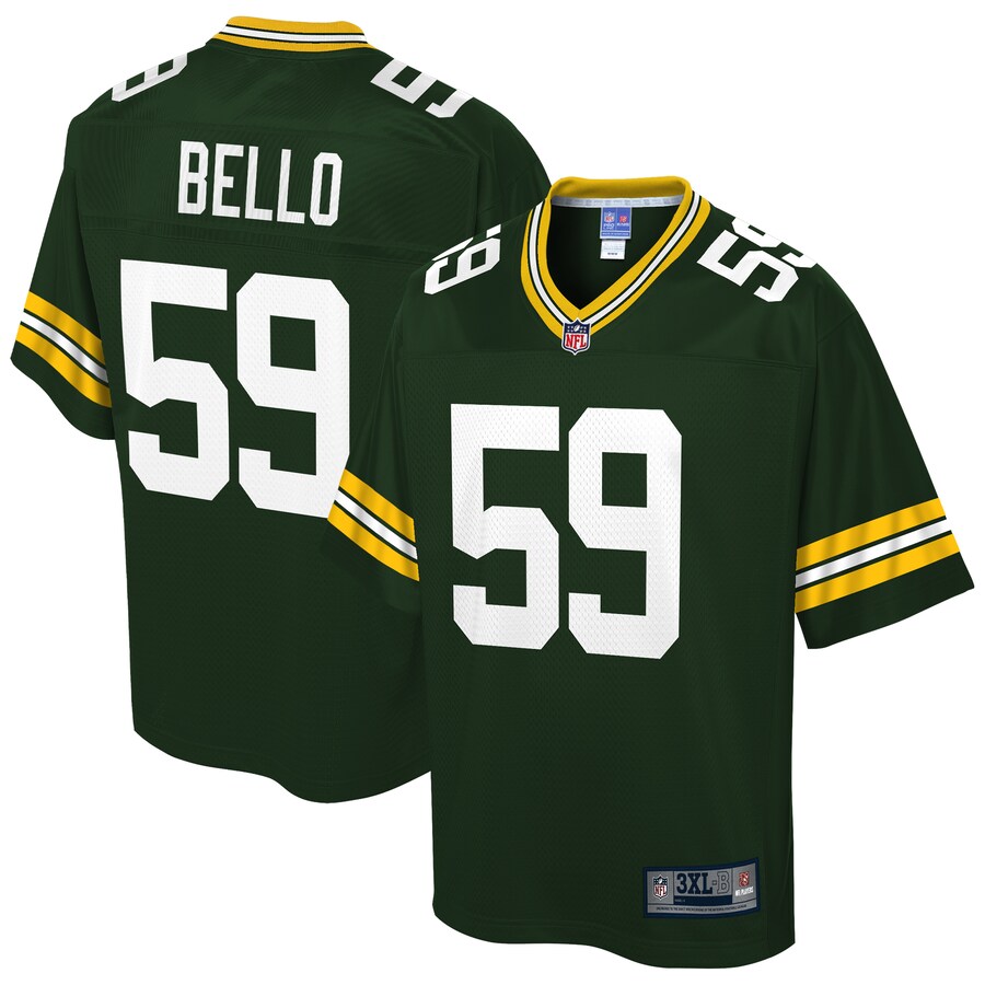 Green Bay Packers Bj Bello Big Tall NFL jersey front view