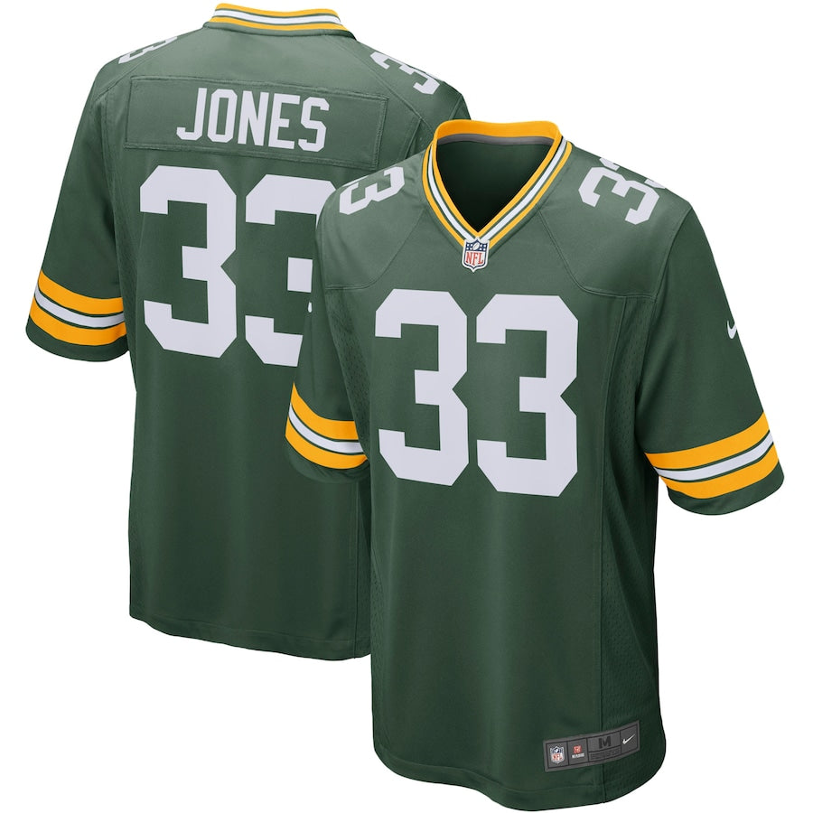 Green Bay Packers Aaron Jones NFL jersey front view