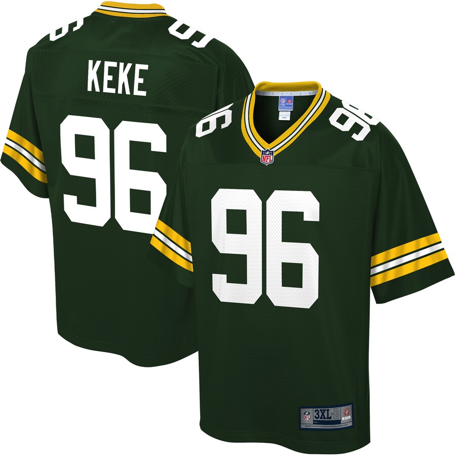 Green Bay Packers Kingsley Keke Big Tall NFL jersey front view