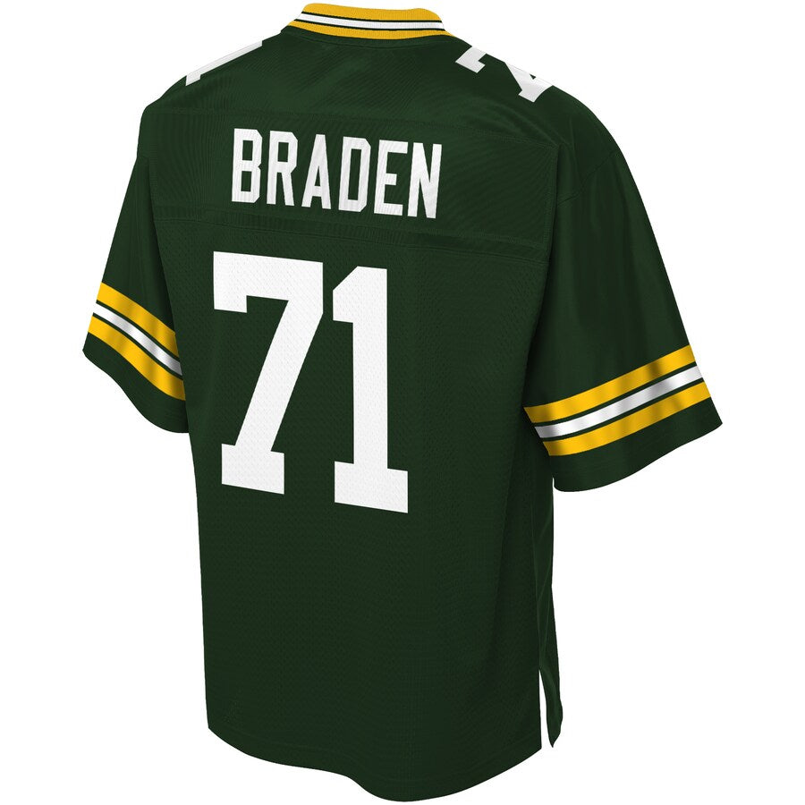 Green Bay Packers Ben Braden Big Tall NFL jersey front view