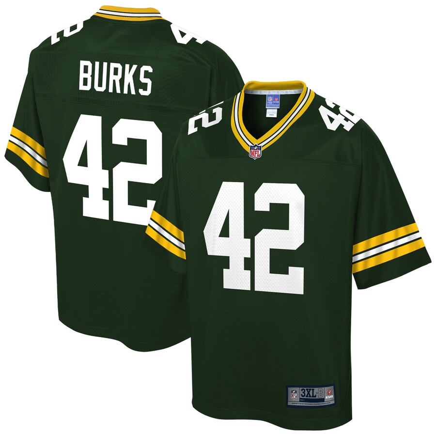 Green Bay Packers Oren Burks Big Tall NFL jersey front view
