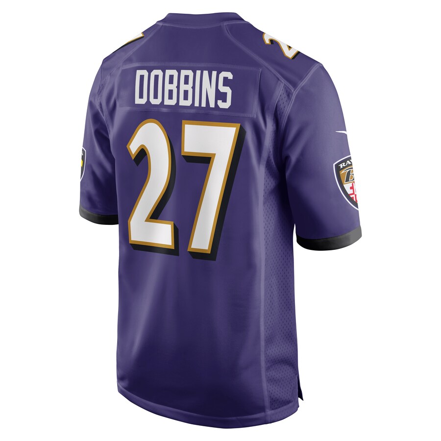 Baltimore Ravens Jk Dobbins NFL jersey front view