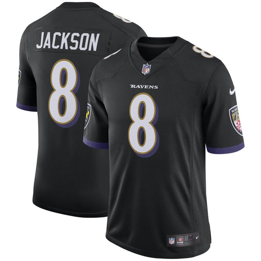 Baltimore Ravens Lamar Jackson Speed Machine NFL jersey front view
