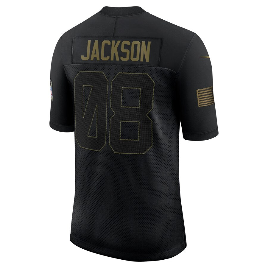 Baltimore Ravens Lamar Jackson Salute To Service NFL jersey front view