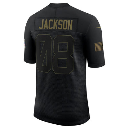 Baltimore Ravens Lamar Jackson Salute To Service NFL jersey front view