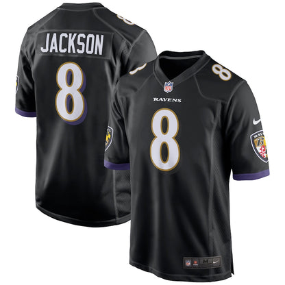 Baltimore Ravens Lamar Jackson NFL jersey front view