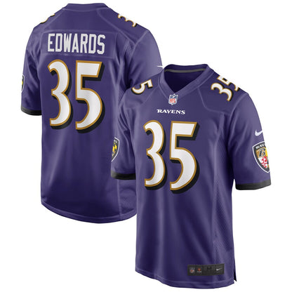 Baltimore Ravens Gus Edwards NFL jersey front view