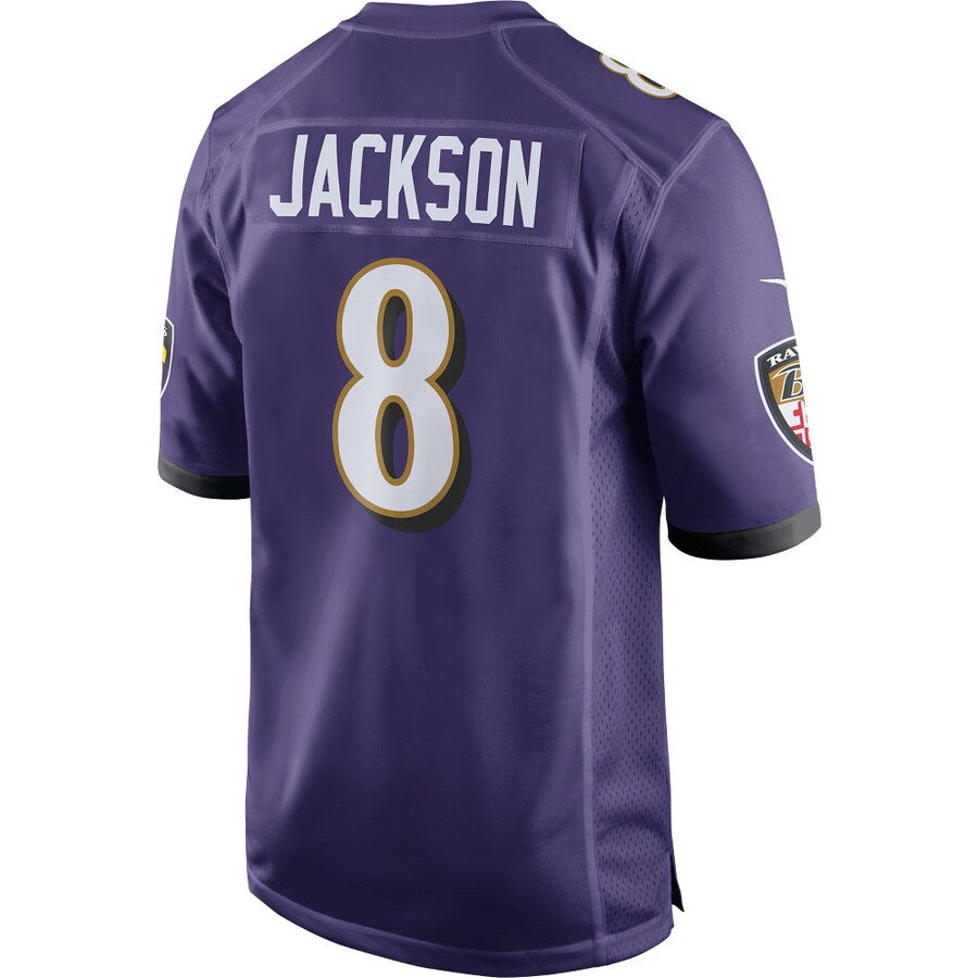 Baltimore Ravens Lamar Jackson NFL jersey front view