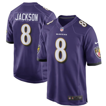 Baltimore Ravens Lamar Jackson NFL jersey front view