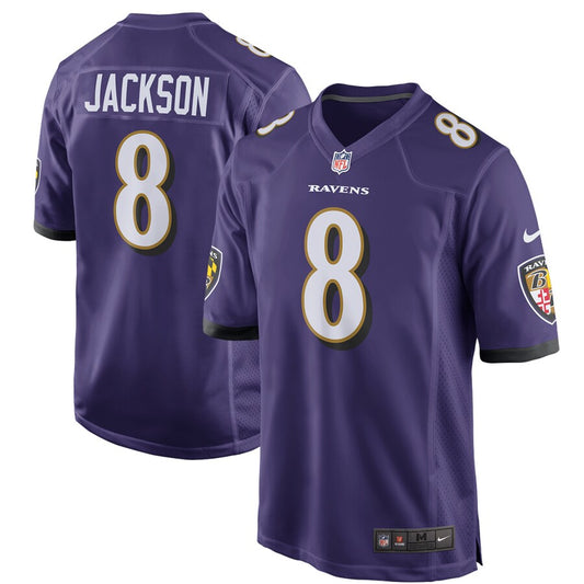 Baltimore Ravens Lamar Jackson NFL jersey front view