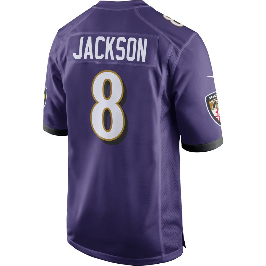 Baltimore Ravens Lamar Jackson NFL jersey front view