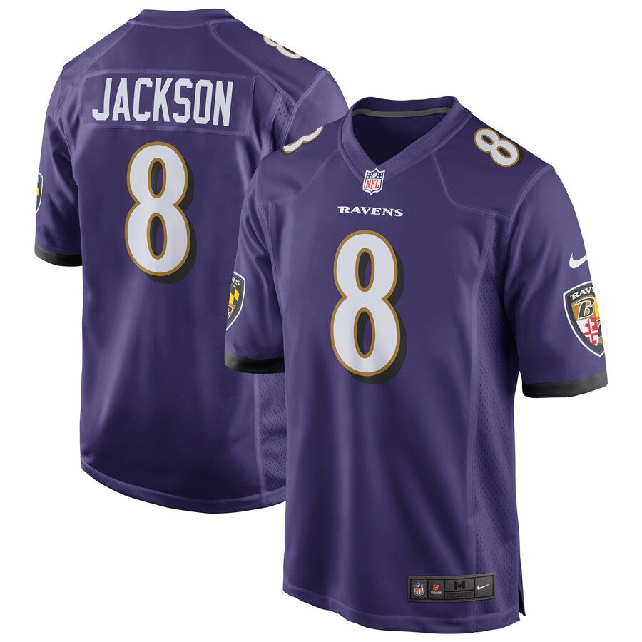 Baltimore Ravens Lamar Jackson NFL jersey front view
