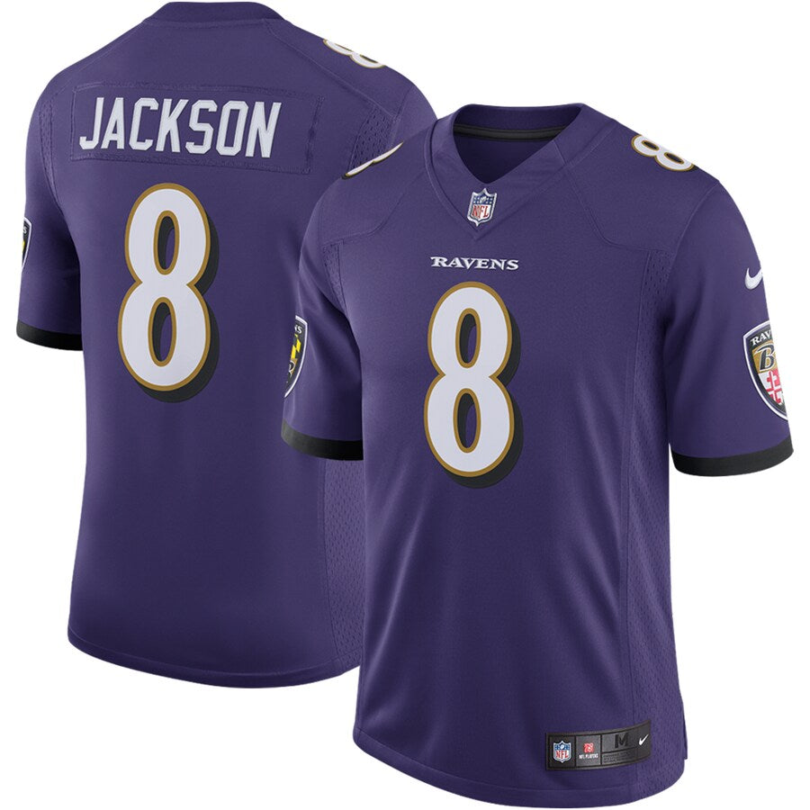 Baltimore Ravens Lamar Jackson Speed Machine NFL jersey front view