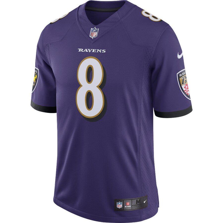 Baltimore Ravens Lamar Jackson Speed Machine NFL jersey front view