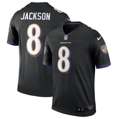 Baltimore Ravens Lamar Jackson Legend NFL jersey front view