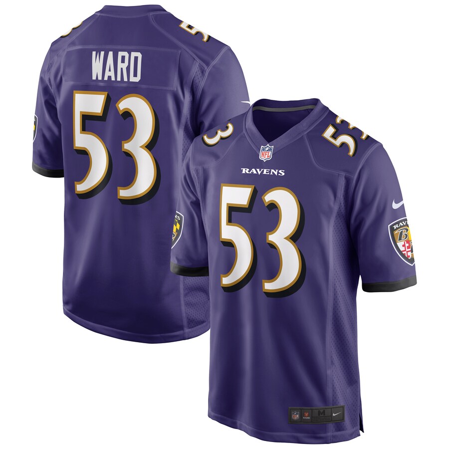 Baltimore Ravens Jihad Ward NFL jersey front view