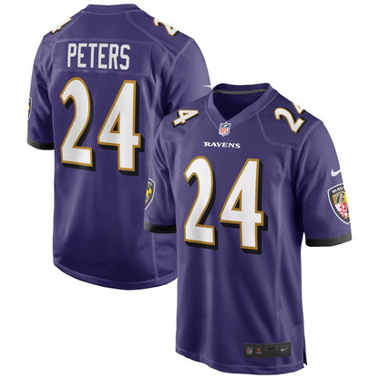 Baltimore Ravens Marcus Peters NFL jersey front view