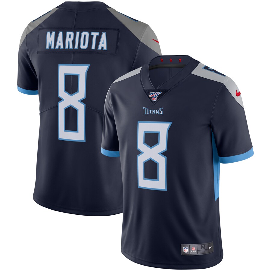 Tennessee Titans Marcus Mariota 100th Season NFL jersey front view