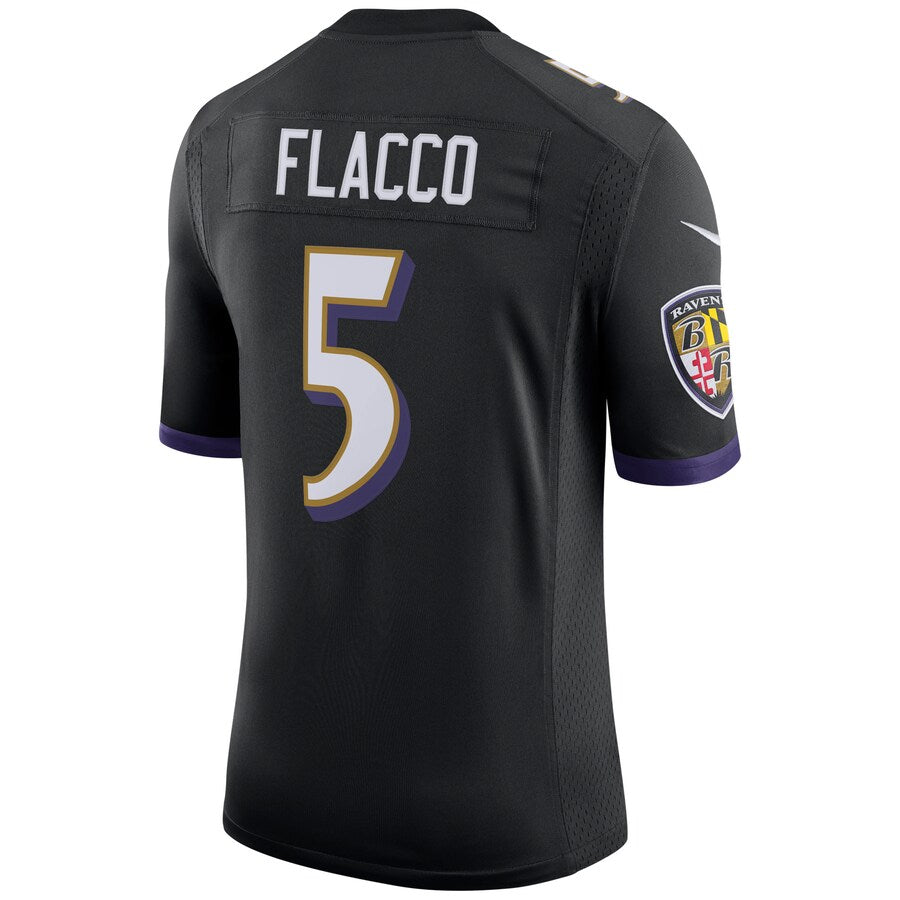 Baltimore Ravens Joe Flacco Speed Machine NFL jersey front view