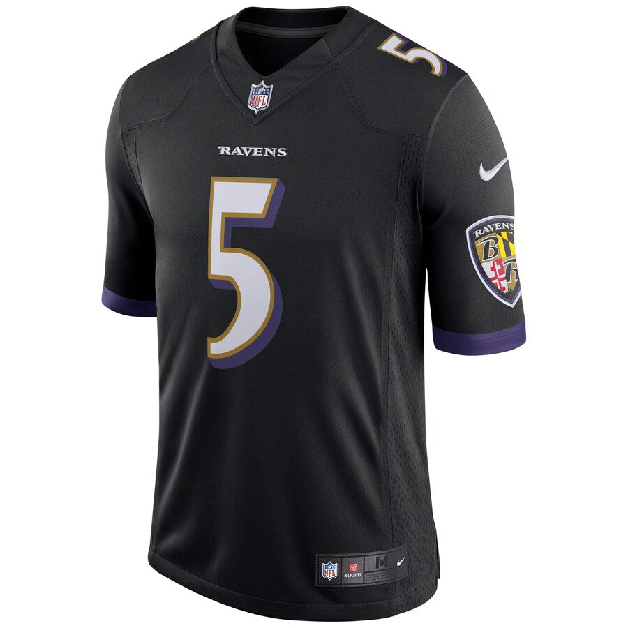 Baltimore Ravens Joe Flacco Speed Machine NFL jersey front view