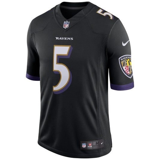 Baltimore Ravens Joe Flacco Speed Machine NFL jersey front view