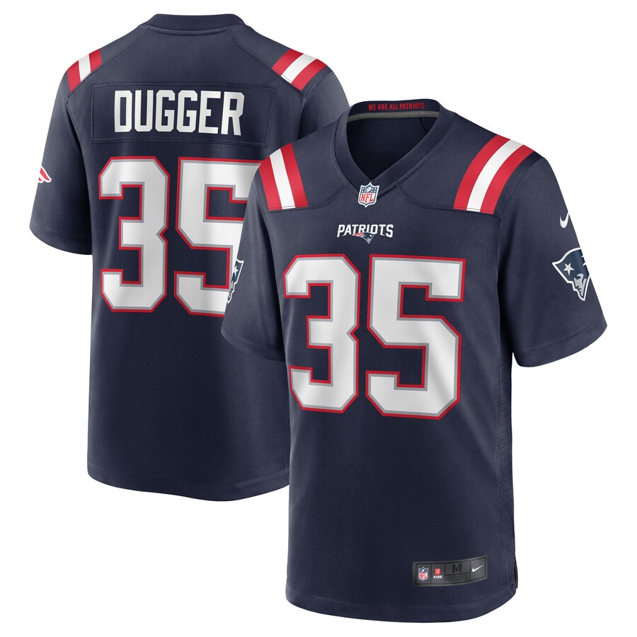New England Patriots Kyle Dugger NFL jersey front view