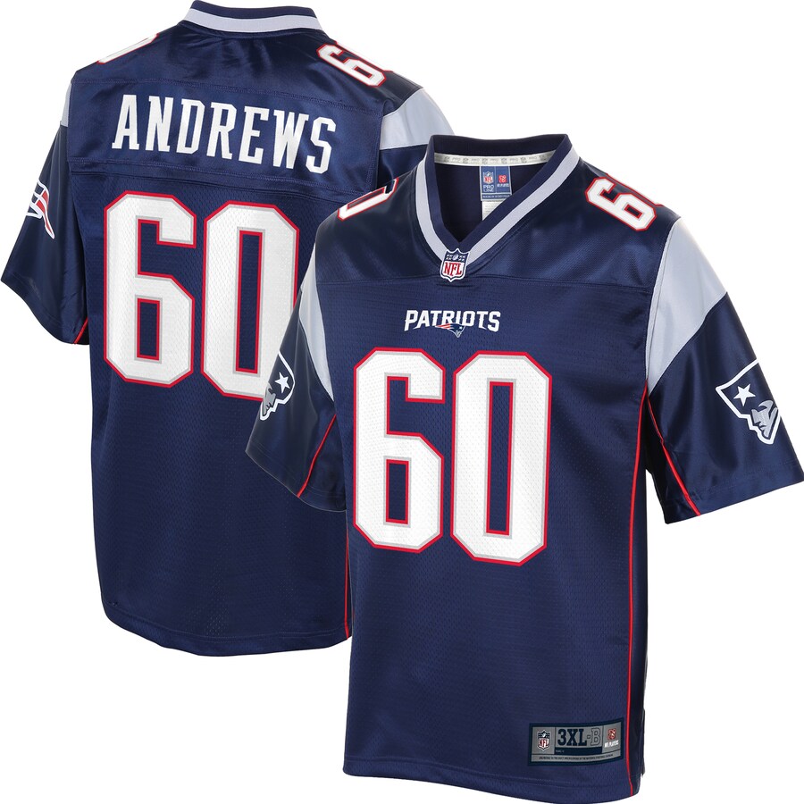 New England Patriots David Andrews Big Tall NFL jersey front view