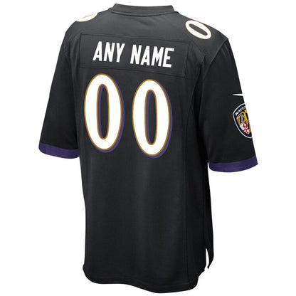 BAL Black Alternate Custom Game Jersey rtj football 3941