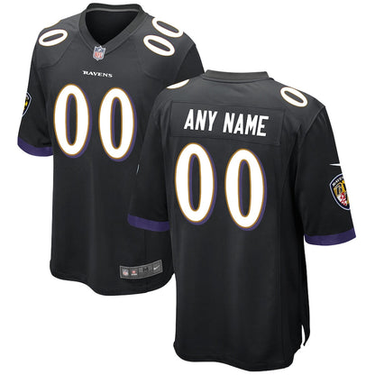 BAL Black Alternate Custom Game Jersey rtj football 3941