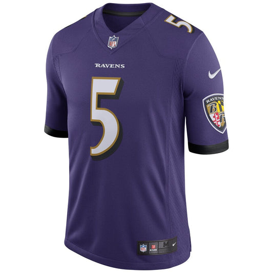 Baltimore Ravens Joe Flacco Speed Machine NFL jersey front view