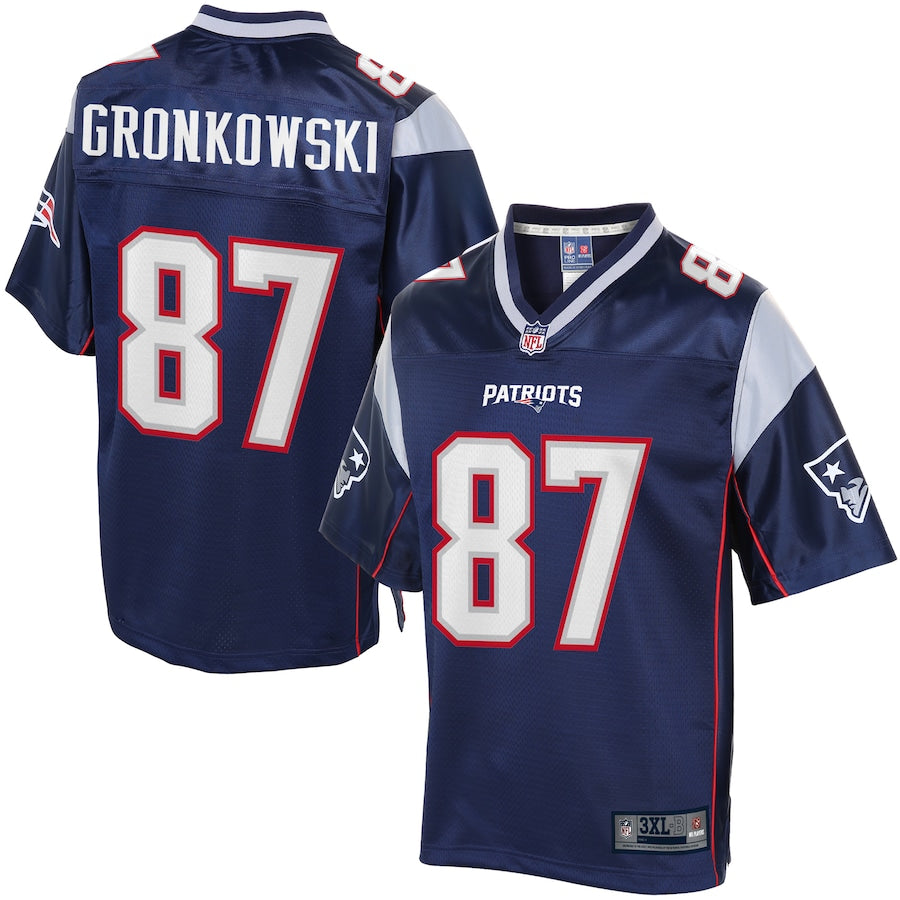 New England Patriots S Rob Gronkowski Big Tall NFL jersey front view