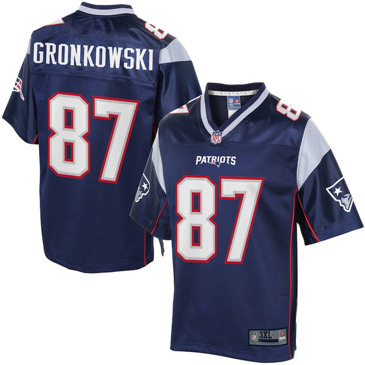 New England Patriots S Rob Gronkowski Big Tall NFL jersey front view