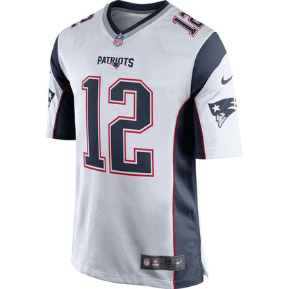 New England Patriots Tom Brady Whitenavy NFL jersey front view