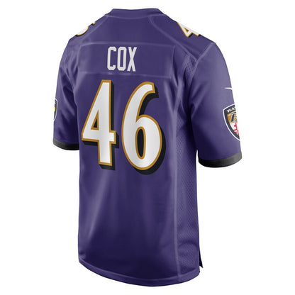 Baltimore Ravens Morgan Cox NFL jersey front view