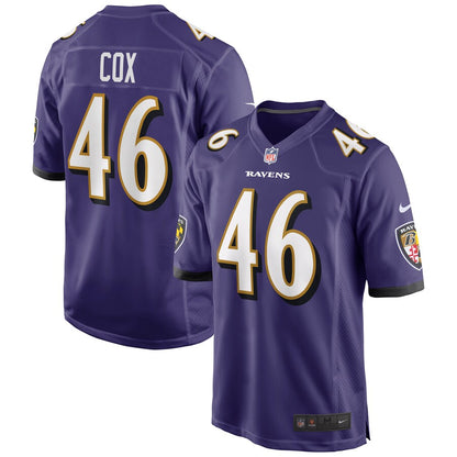 Baltimore Ravens Morgan Cox NFL jersey front view