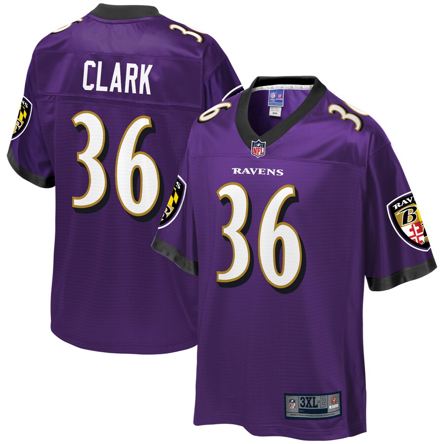 Baltimore Ravens Chuck Clark Big Tall NFL jersey front view
