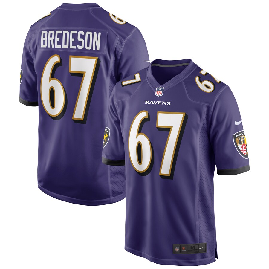 Baltimore Ravens Ben Bredeson NFL jersey front view